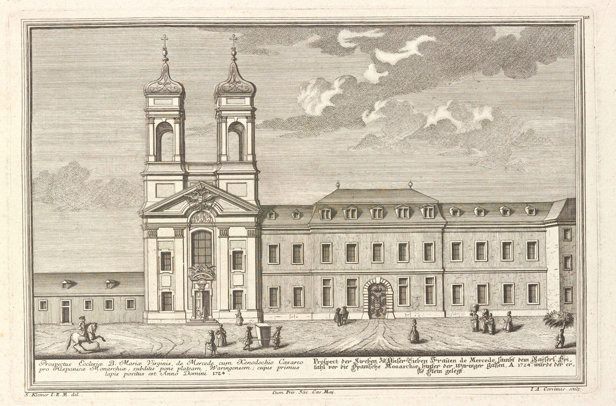 Het Spaanse ziekenhuis en de kerk Santa Maria de Mercede door Salomon Kleiner