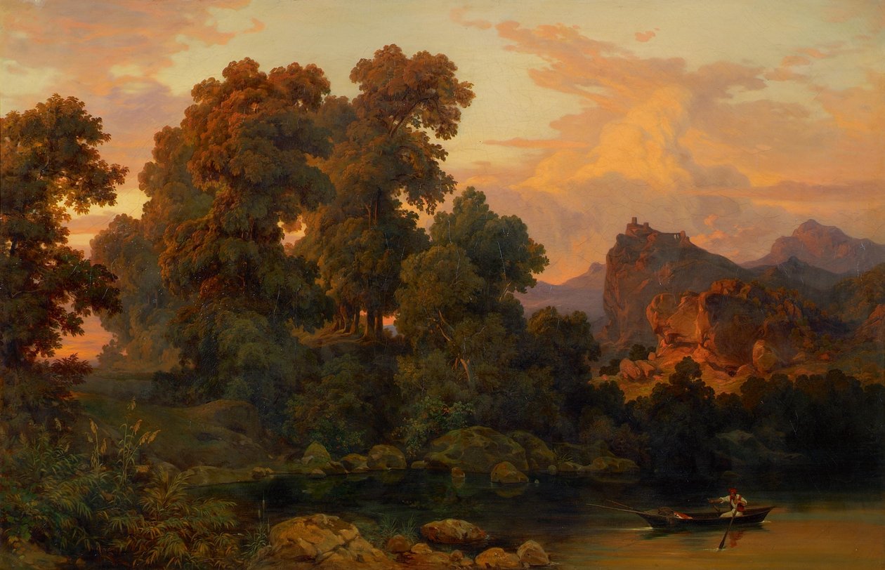 Italiaans landschap door Salomon Corrodi