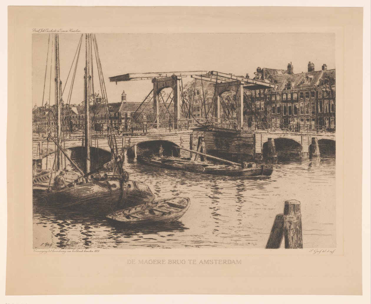 De Magere Brug te Amsterdam door Salomon Garf