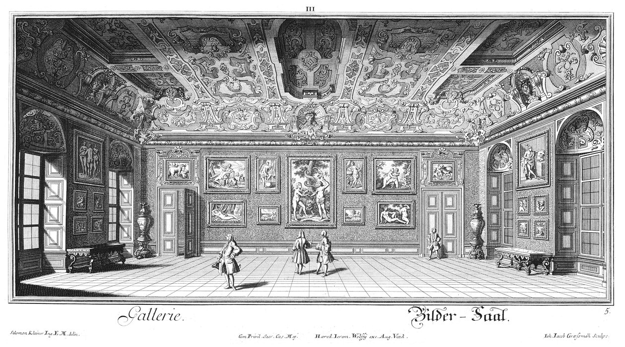 Schilderijenzaal door Salomon Kleiner