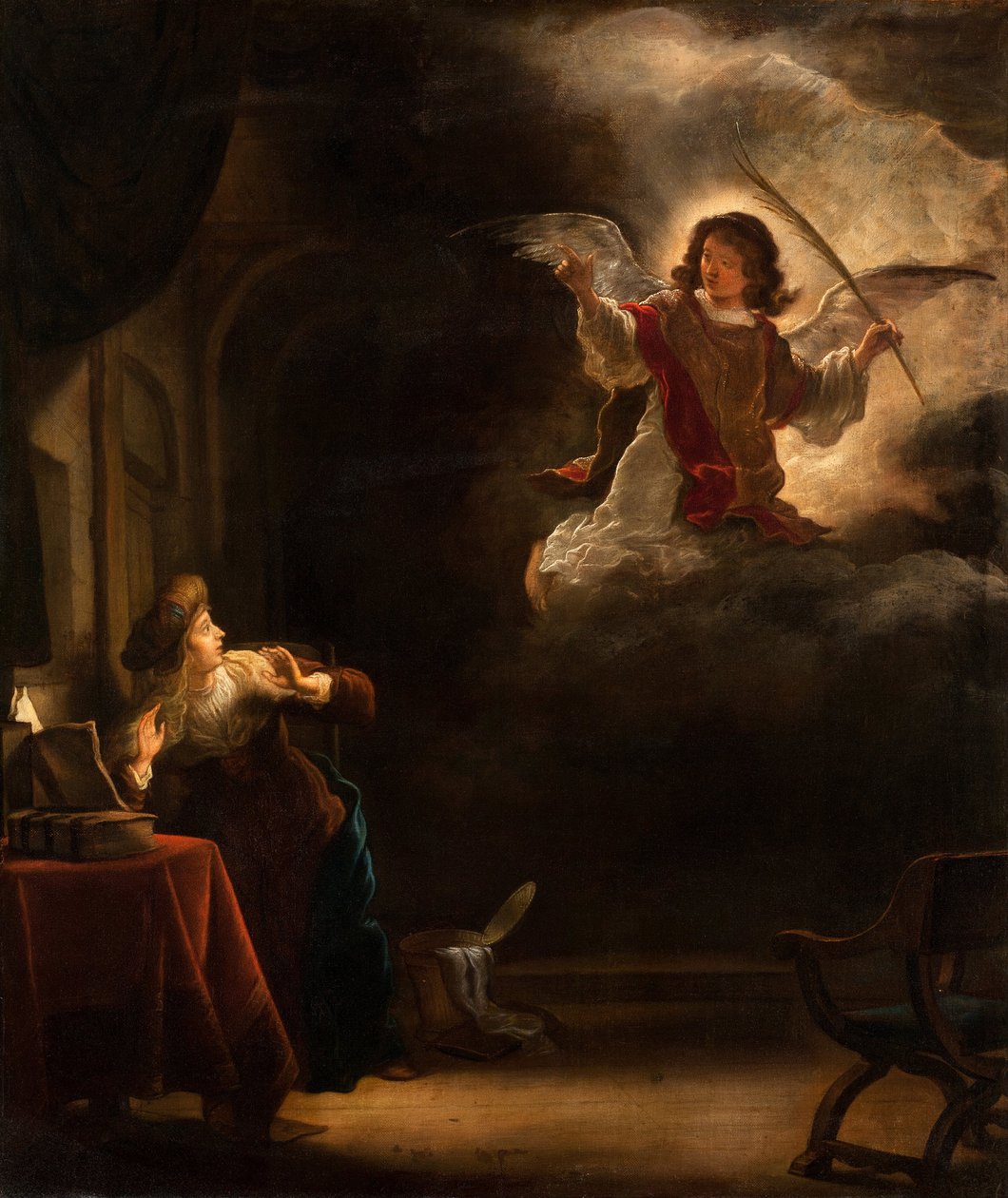 De Aankondiging, 1655 door Salomon Koninck