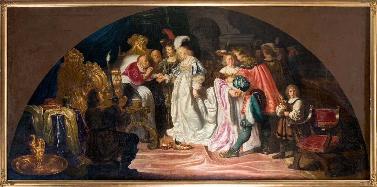 De koninklijke dubbele verlovingen of huwelijken van 1502 door Salomon Koninck