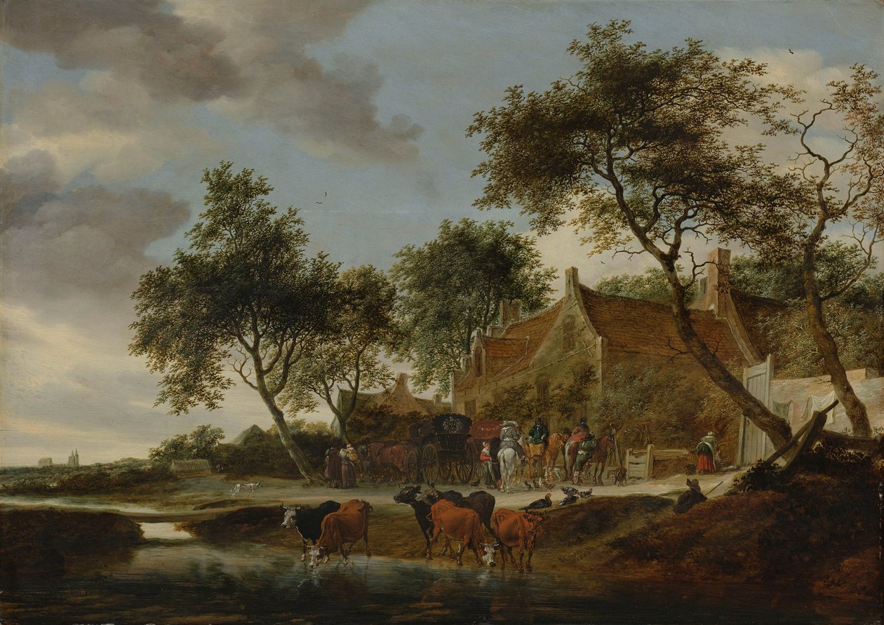  door Salomon van Ruisdael or Ruysdael