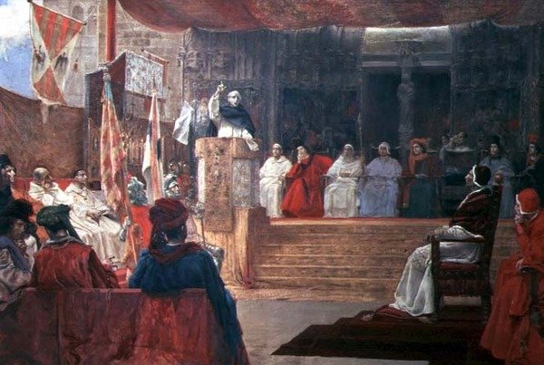 Het Compromis van Caspe in 1412 door Salvador Viniegra y Lasso de la Vega