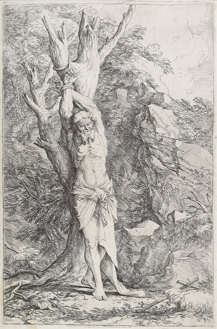 Albert, (Zelfopgelegde Boetedoening), 1662-1663 door Salvator Rosa