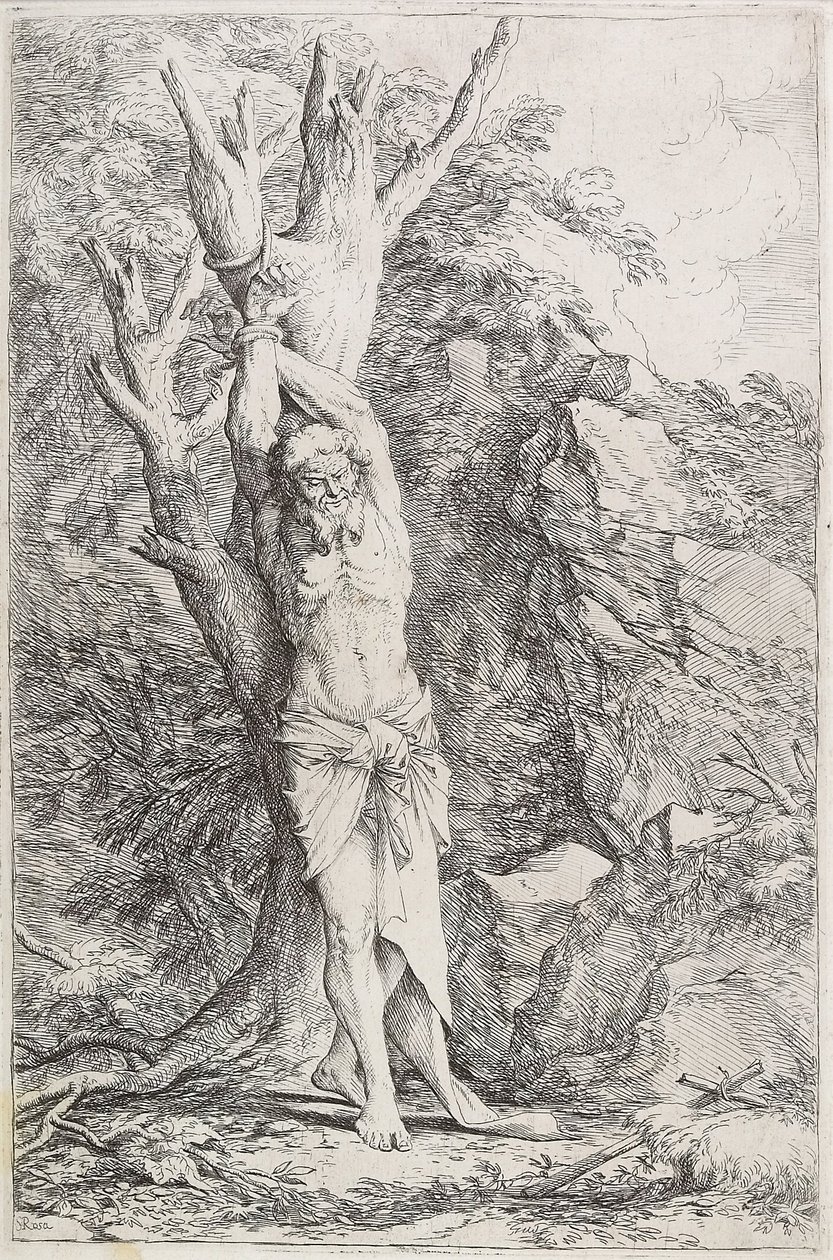 Albert, (die zichzelf een boetedoening oplegt) door Salvator Rosa