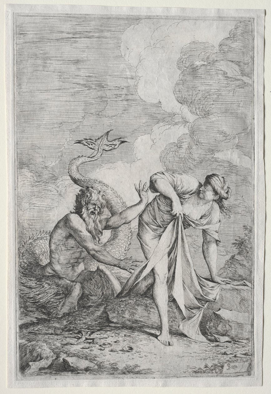 Glaucus en Scylla, ca. 1661 door Salvator Rosa
