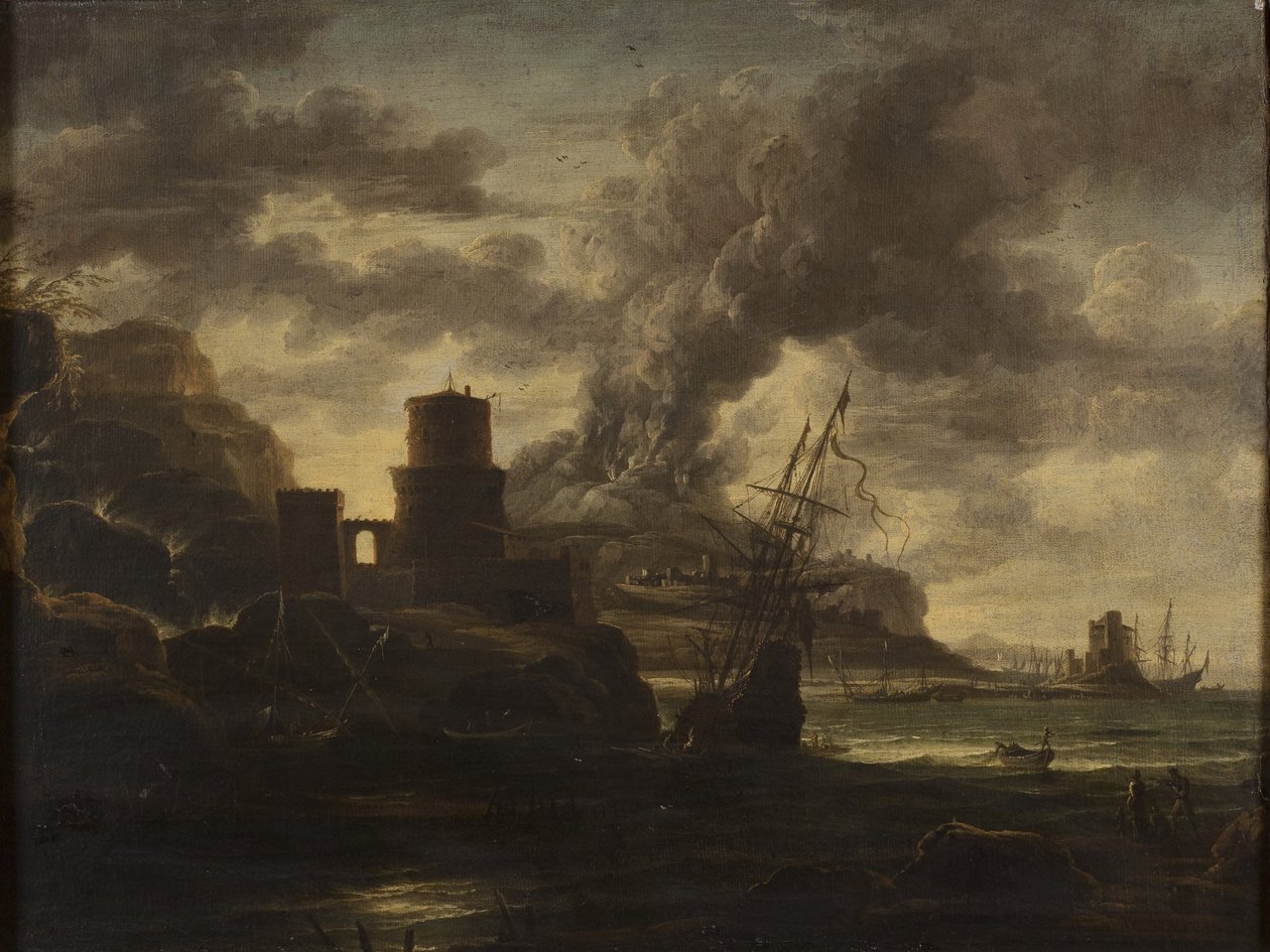 Havenscène door Salvator Rosa