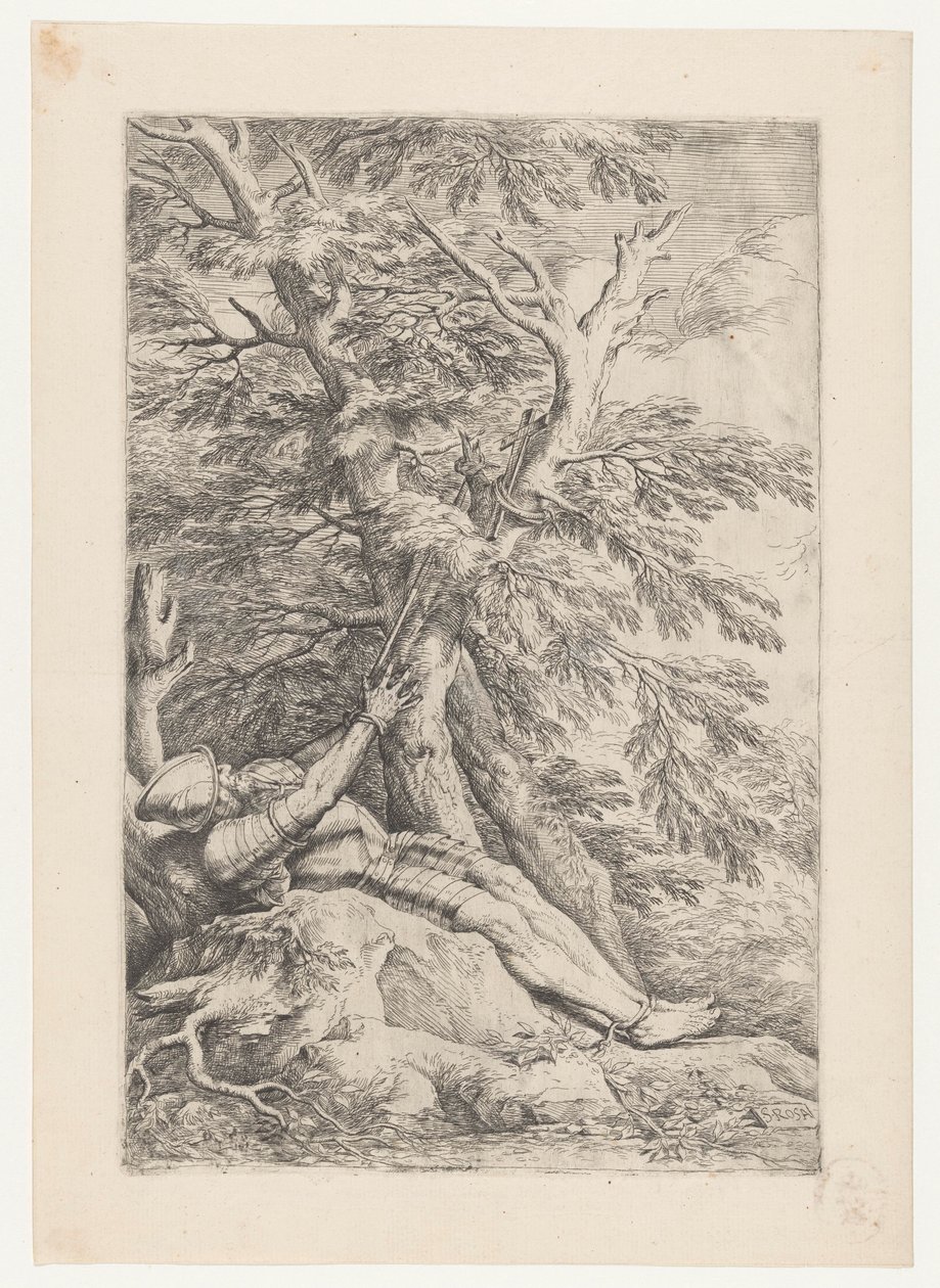 Heilige Willem van Maleval door Salvator Rosa