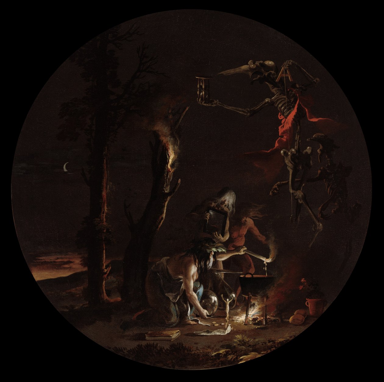 Scènes van hekserij: Avond, c. 1645-49 door Salvator Rosa