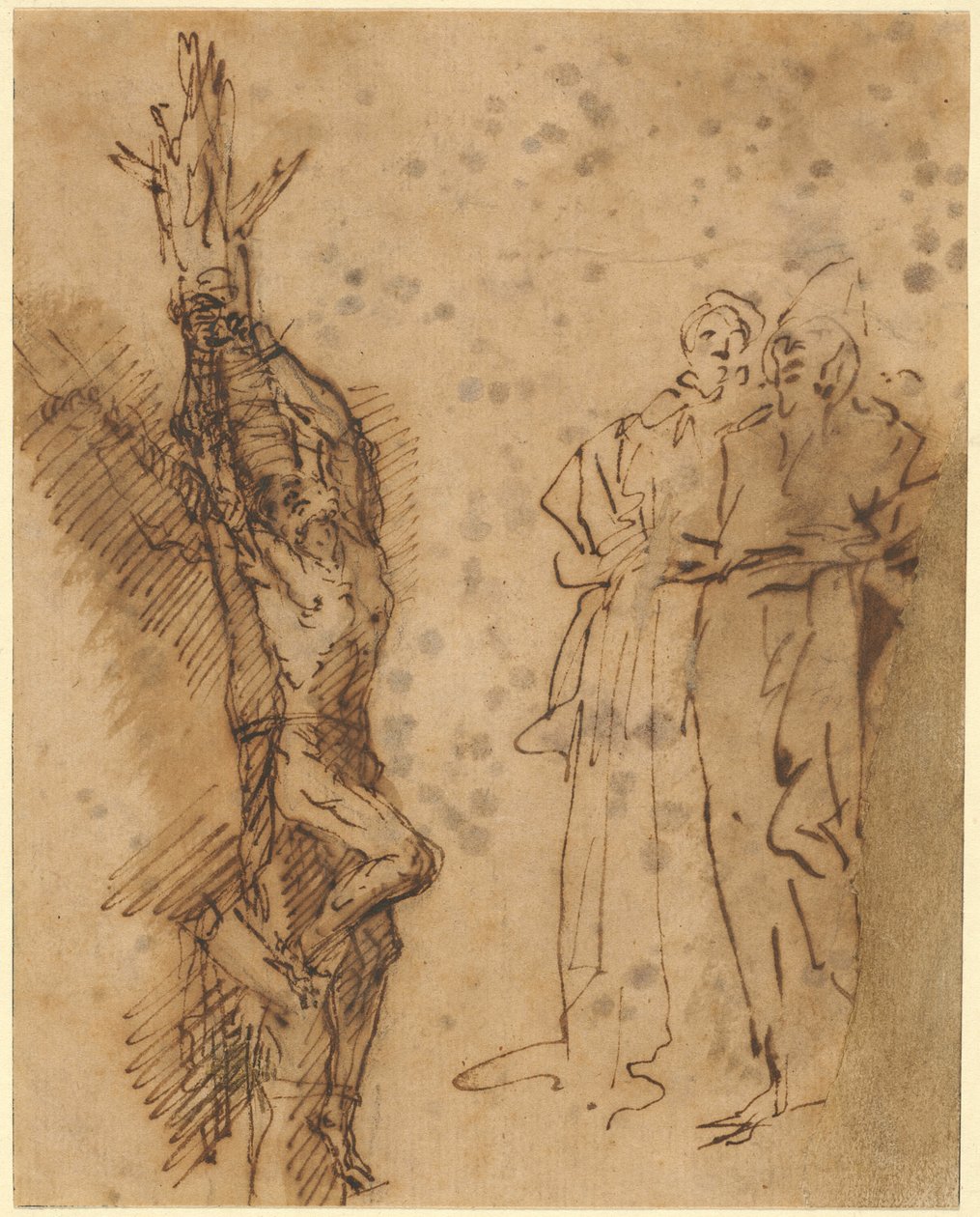 Studie voor de Kruisiging van Polycrates door Salvator Rosa