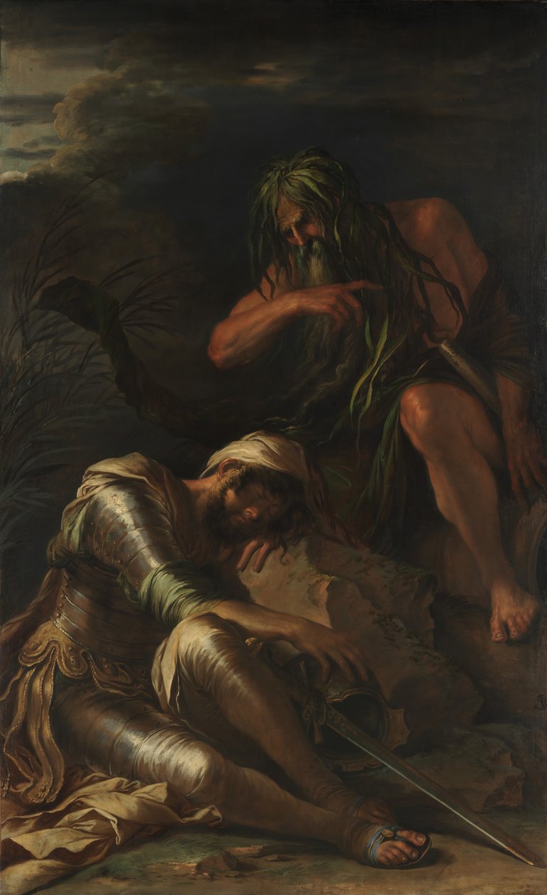 De droom van Aeneas door Salvator Rosa