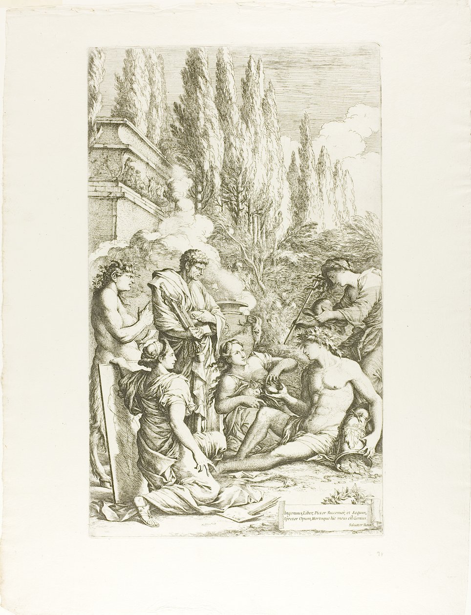 Het genie van Salvator Rosa door Salvator Rosa