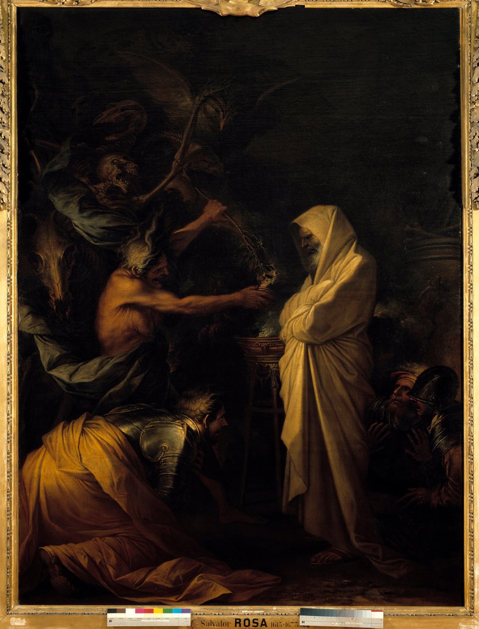 De schaduw van Samuel verschijnt in Saul bij de Pythonisse van Endor (ca. 1668) door Salvator Rosa