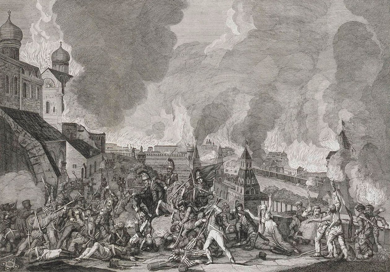 Brand van Moskou op 15 september 1812 De Fransen in Moskou door Salvatore Cardelli