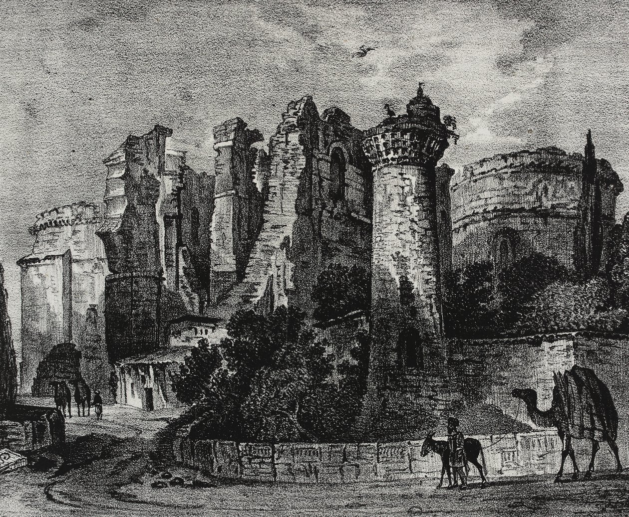 Ruïnes van de Sint-Janskerk in Pergamon, Turkije, uit Poliorama Pittoresco, nr. 13, 5 november door Salvatore Puglia
