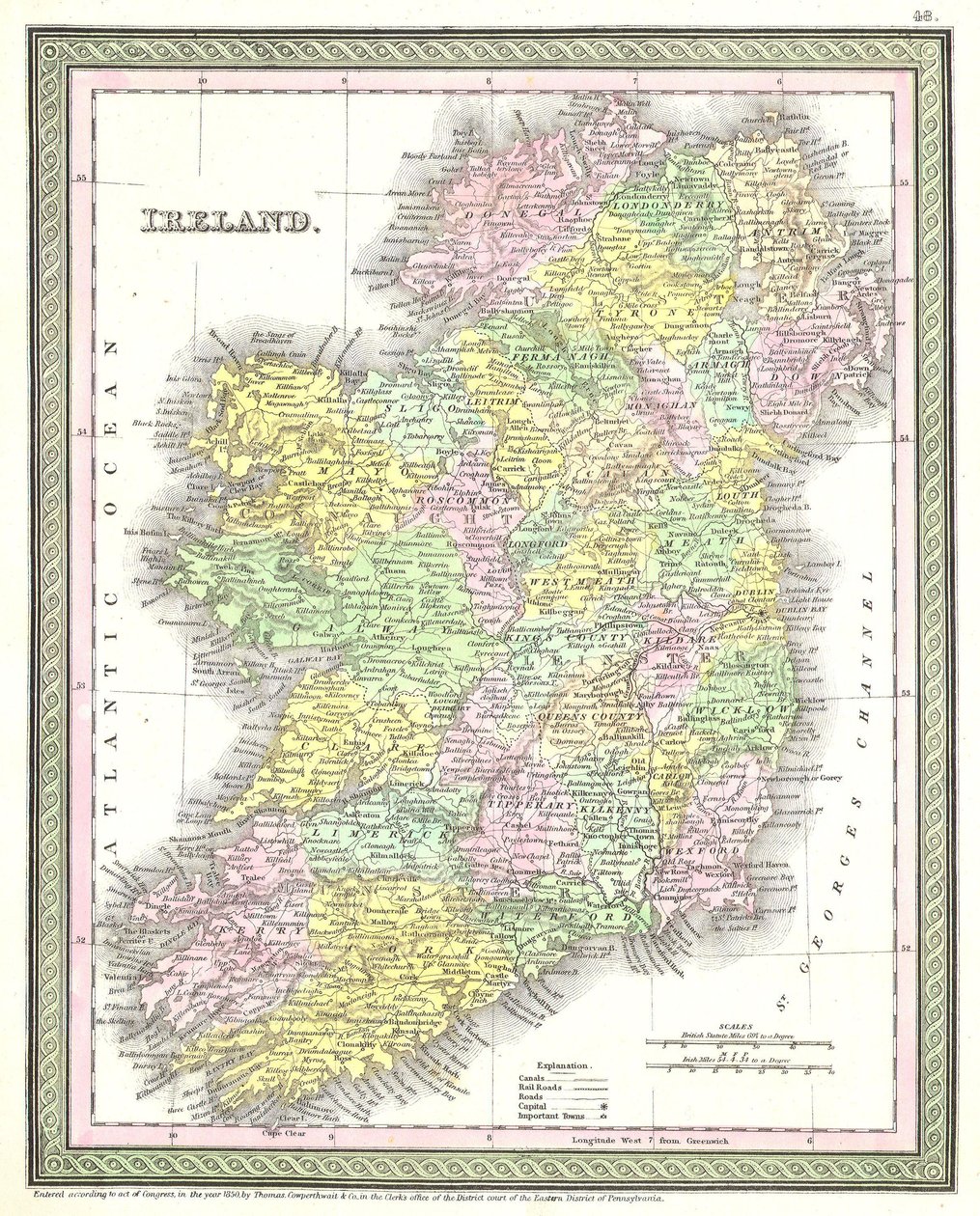 Ierland door Samuel Augustus Mitchell