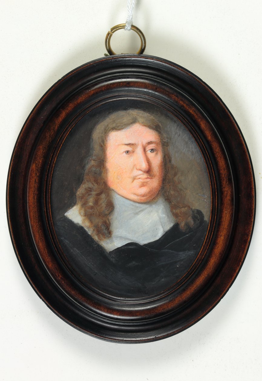 Een heer in een zwarte jas door Samuel Cooper