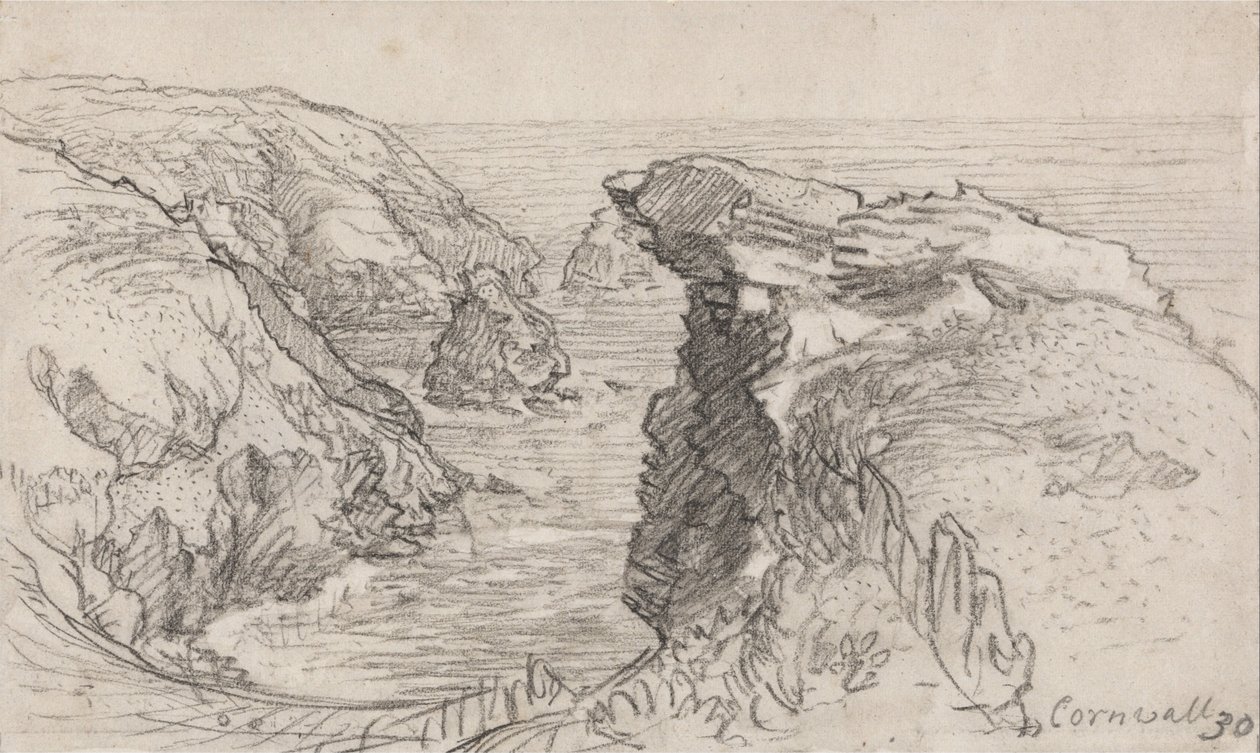 Een Pagina uit een Cornish Schetsboek - Cornwall 30 door Samuel Palmer