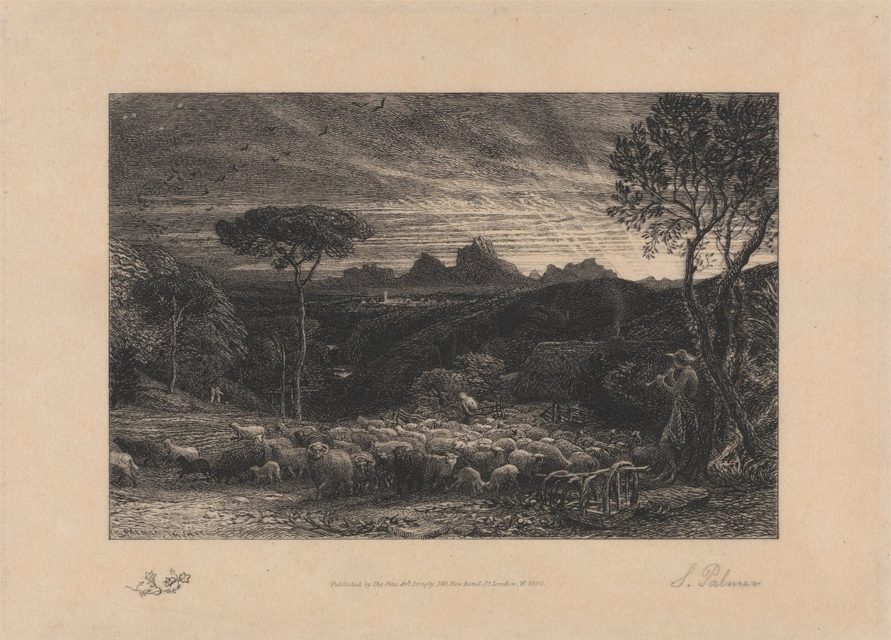 Het openen van de vouw door Samuel Palmer