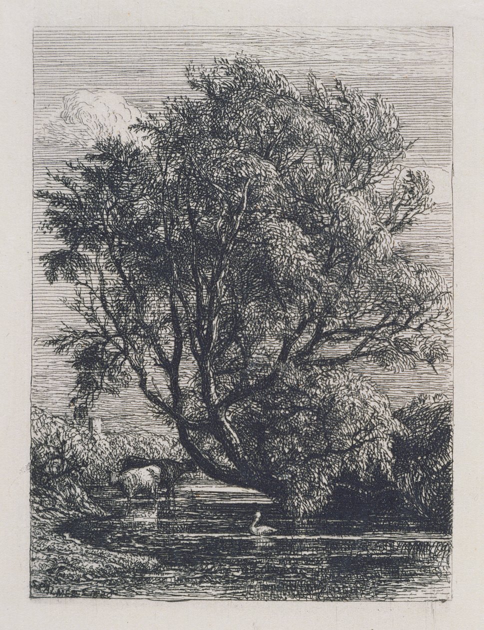 De wilg door Samuel Palmer
