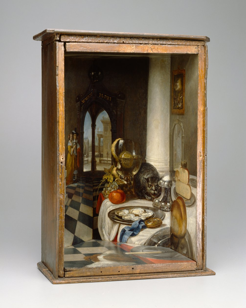 Perspectiefdoos van een Nederlands interieur door Samuel van Hoogstraten