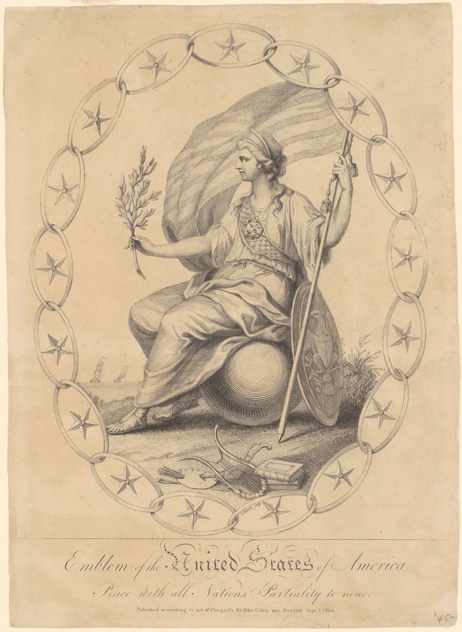 Embleem van de Verenigde Staten van Amerika door Samuel A. Harris