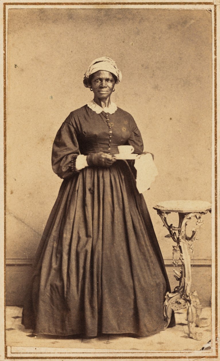 Portret van een vrouw,1864-1865 (foto) door Samuel A. Thomas