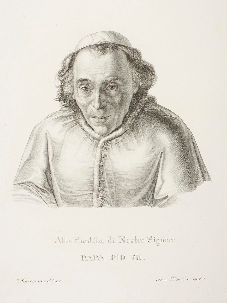 Pius VII door Samuel Amsler