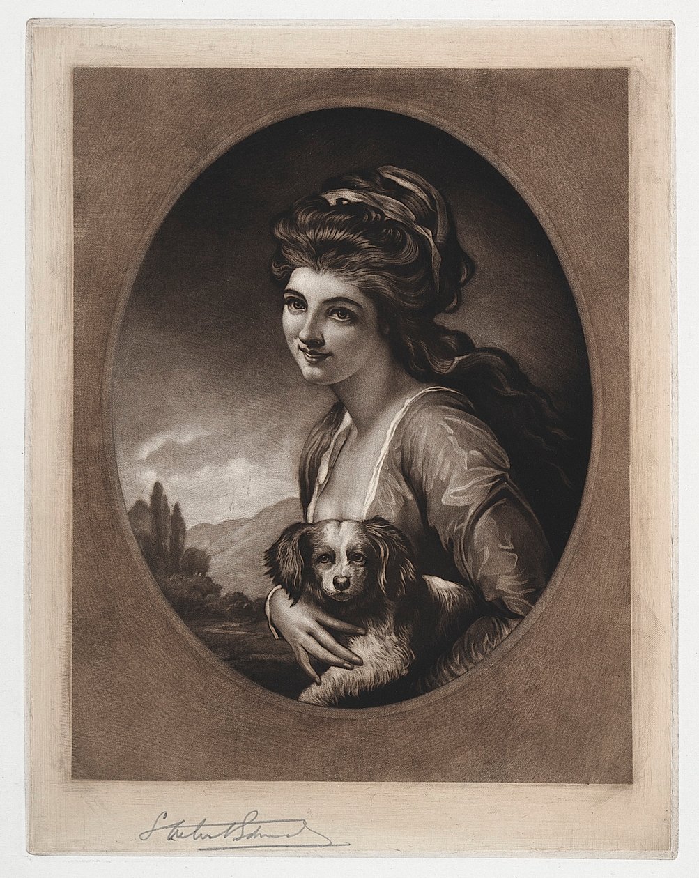 Lady Hamilton als de natuur door Samuel Arlent Edwards