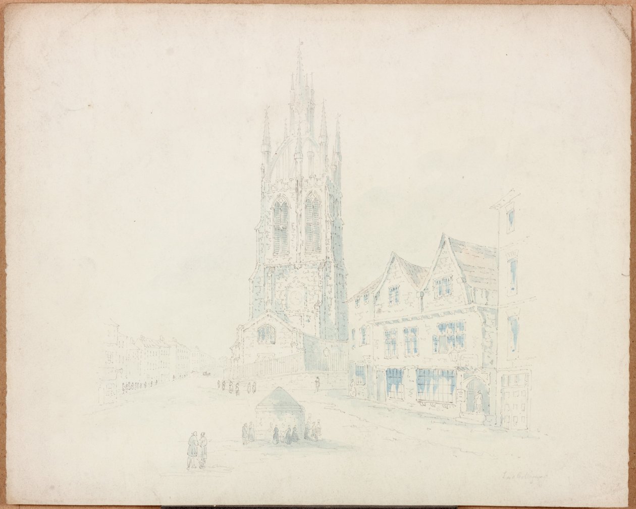 St. Nicolaaskathedraal vanaf het huis van Lord Collingwood door Samuel Bilston