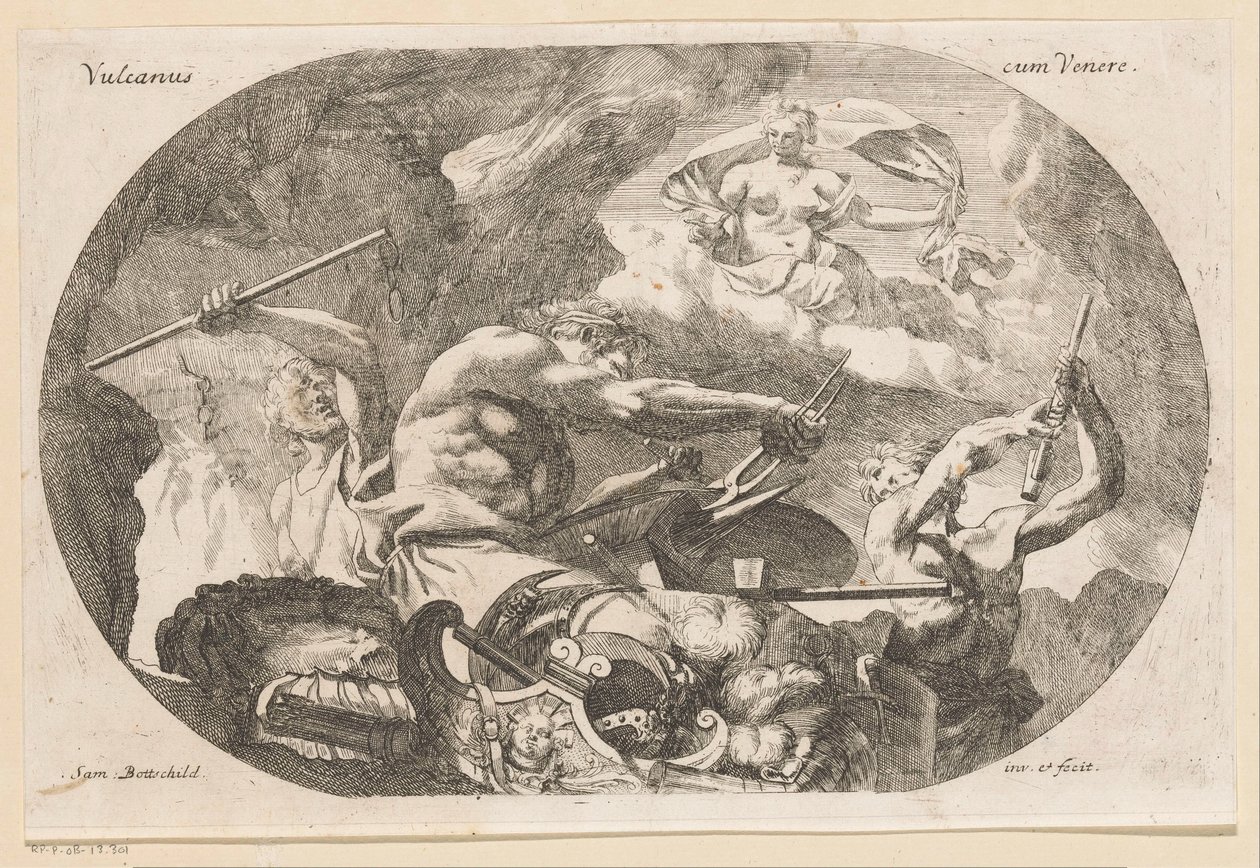 Vulcanus en Venus door Samuel Bottschild