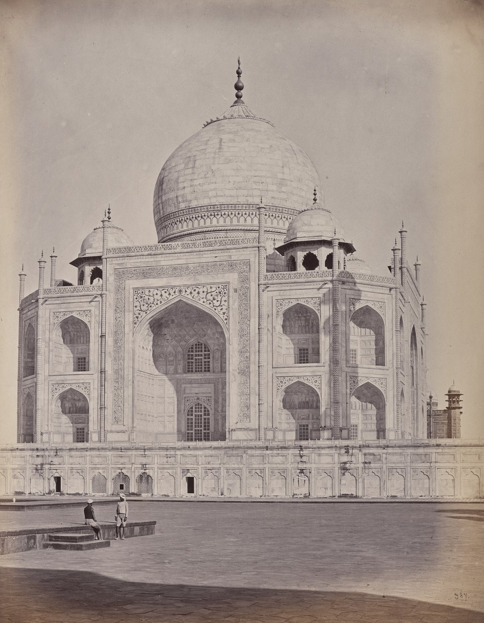 Agra. De Taj, het centrum van de hoofdplaats door Samuel Bourne