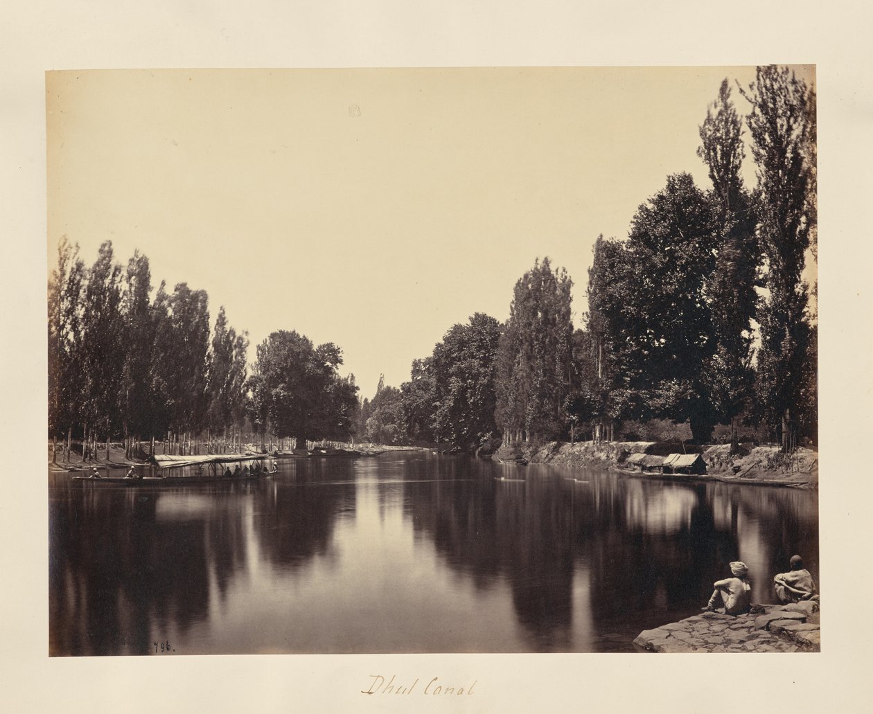 Srinuggur; aan het Dhul-kanaal, eerste traject vanaf de stad door Samuel Bourne