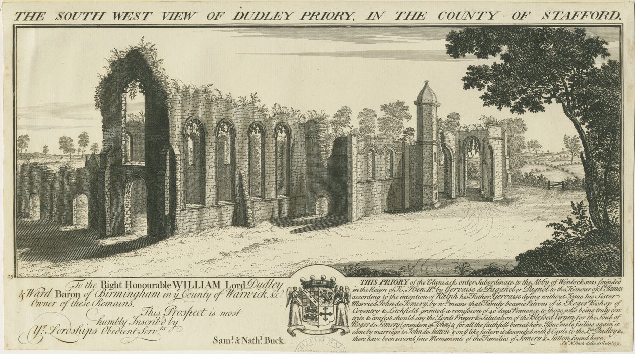 Dudley Priory door Samuel Buck