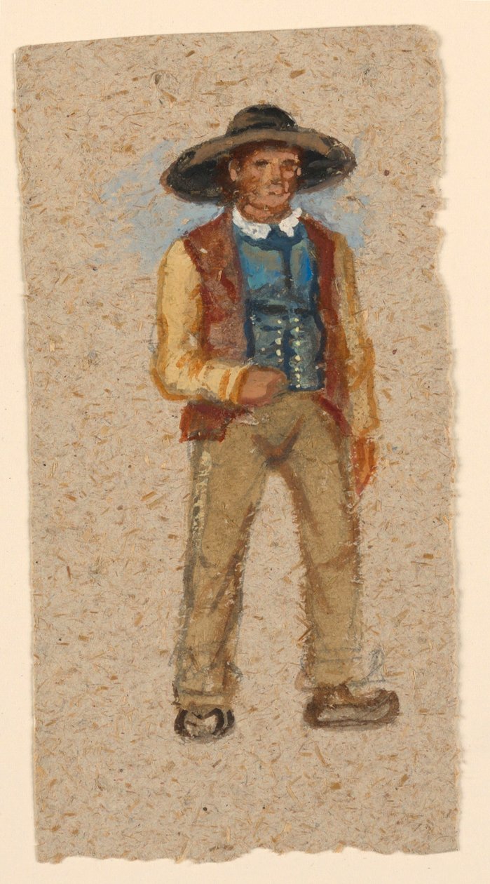Tekening, Schets. Een Franse boer, 1874 door Samuel Colman