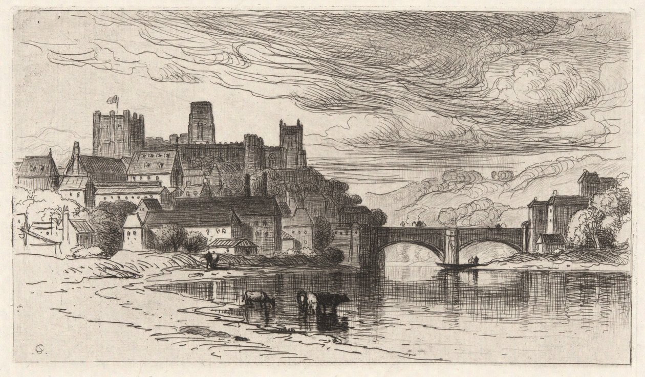 Durham, Engeland door Samuel Colman