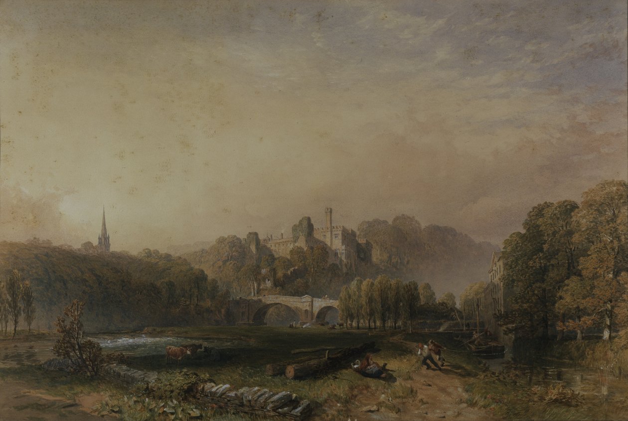Uitzicht op Lismore Castle tijdens de aanpassingen van de 6e hertog van Devonshire door Samuel Cook
