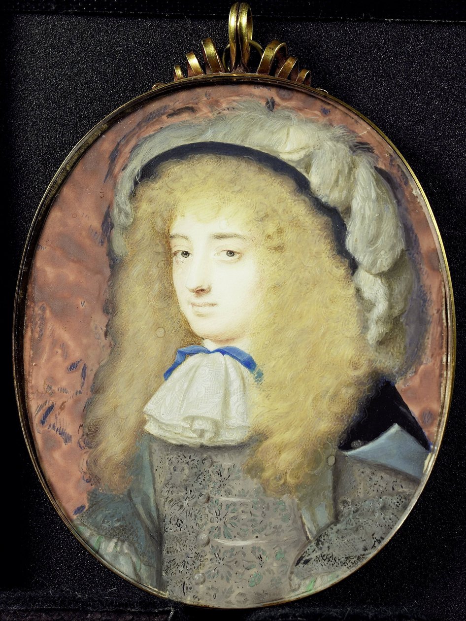 Portret van Frances Teresa Stuart (1647-1702), hertogin van Richmond en Lennox, in mannenkleding door Samuel Cooper