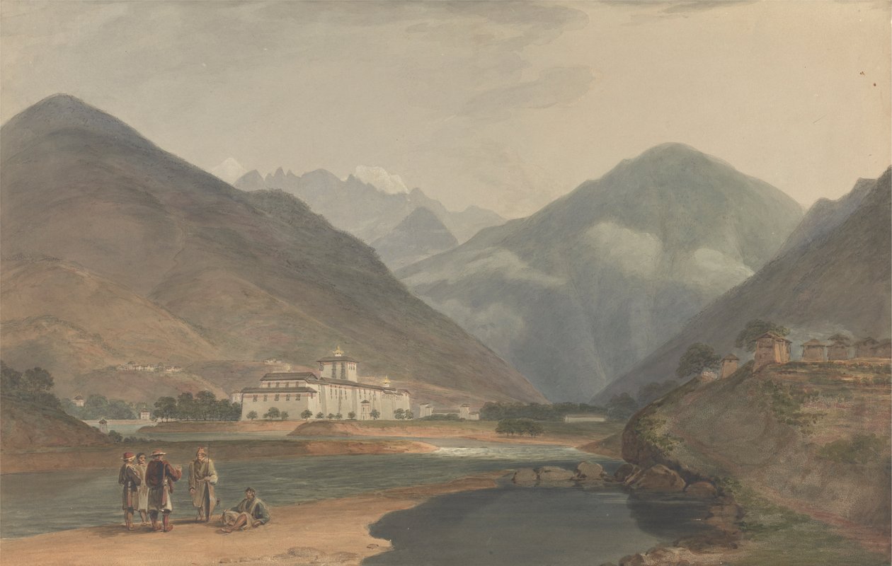 De Voormalige Winterhoofdstad van Bhutan in Punakha Dzong door Samuel Davis
