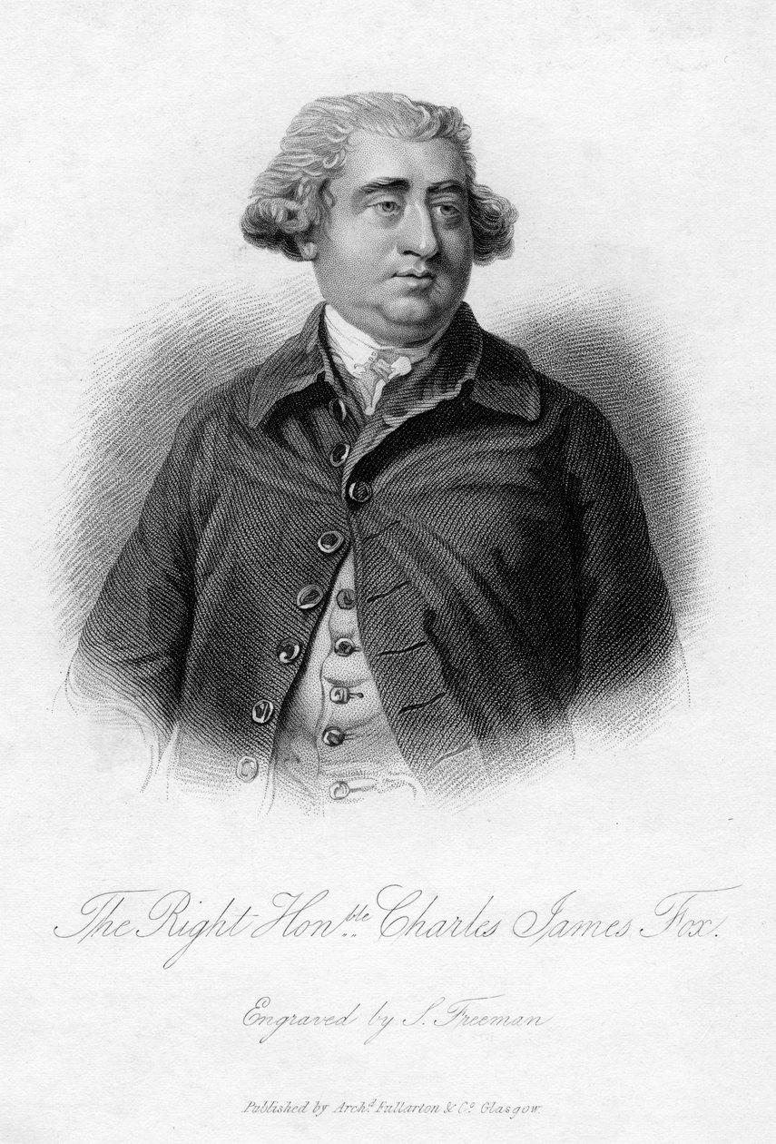 Charles James Fox 1749-1806, Whig staatsman, 19e eeuw door Samuel Freeman