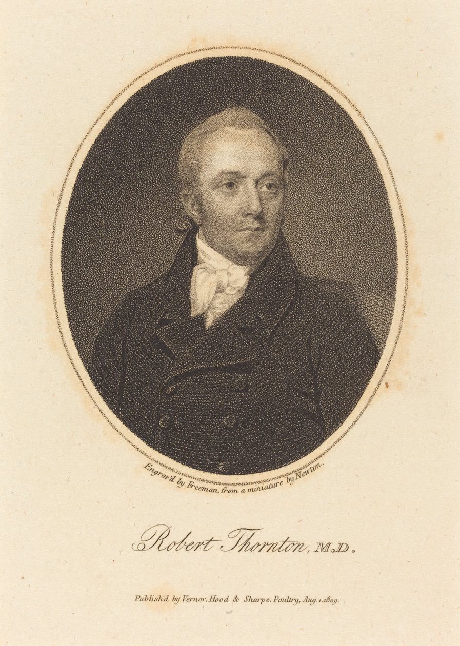 Robert Thornton, M.D. door Samuel Freeman after William John Newton