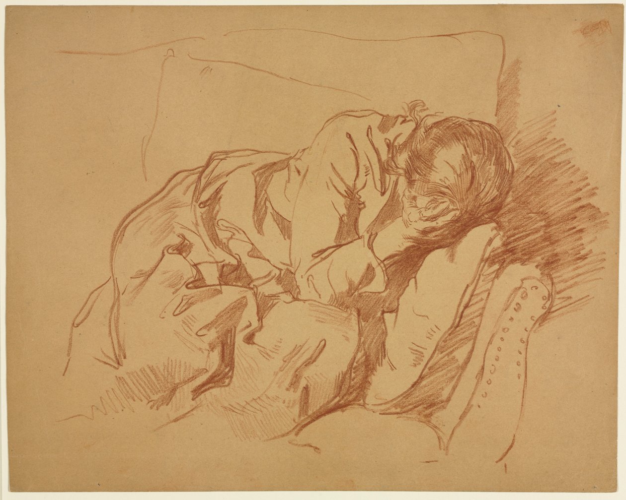 Rouwende vrouw Sarah H. Crone, 1880s of 1890s door Samuel H. Crone