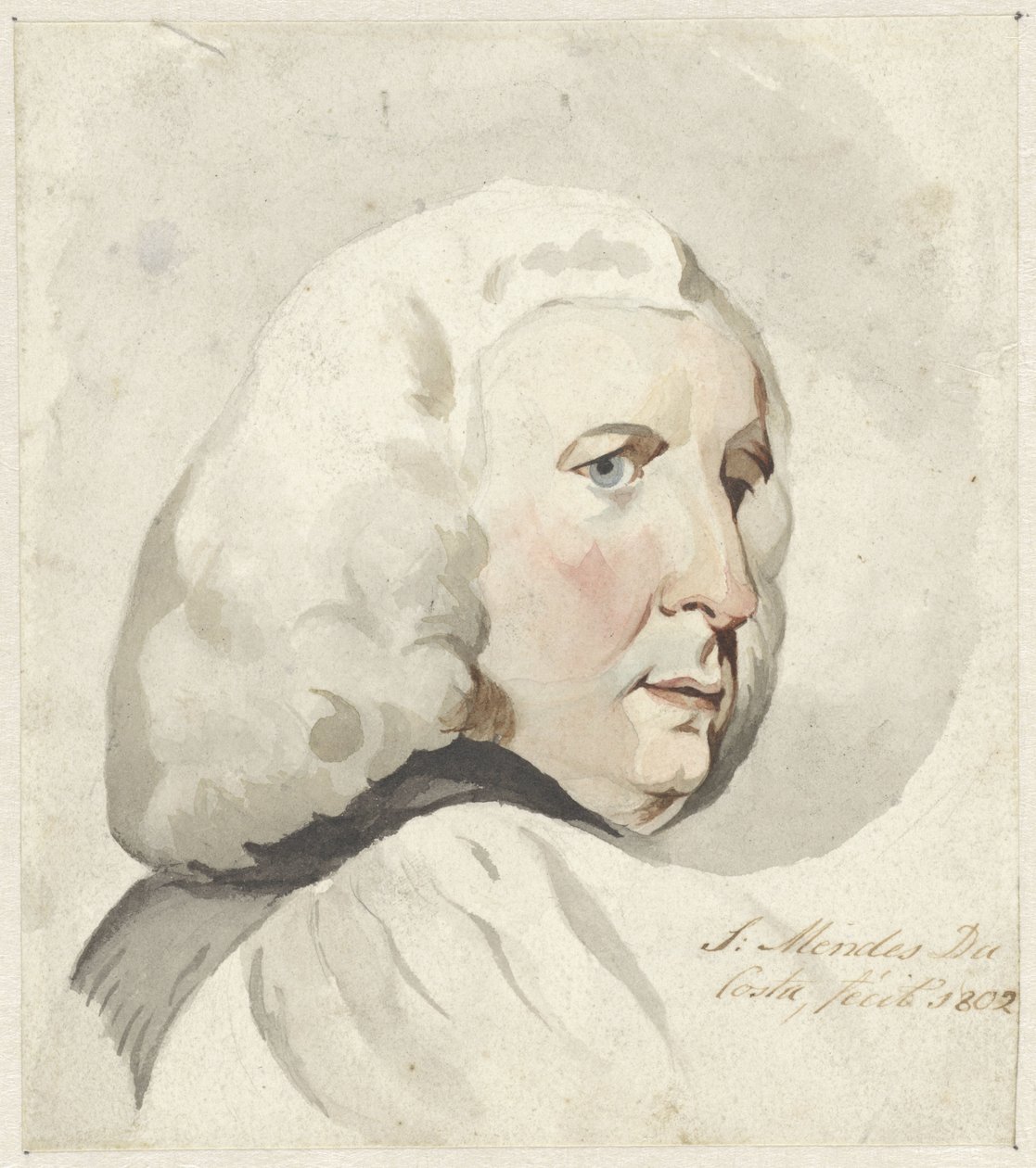 Hoofd van een man, naar rechts door Samuel Henri Mendes da Costa