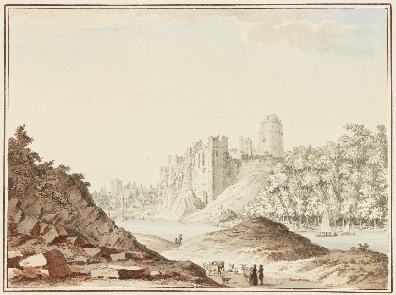 Pembroke Kasteel door Samuel Hieronymous Grimm