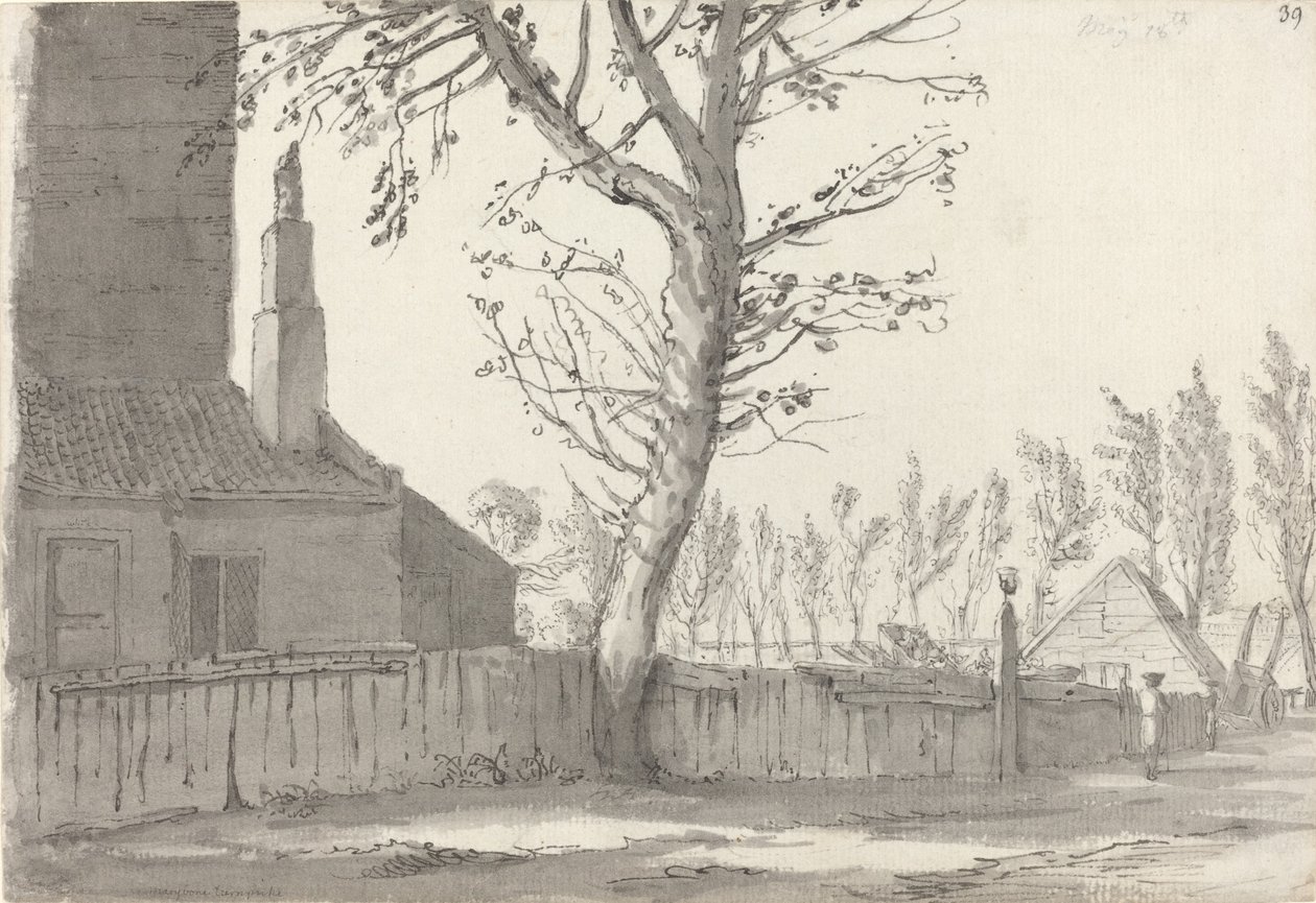 Hoofdstraat bij het landhuis, Marylebone door Samuel Hieronymus Grimm