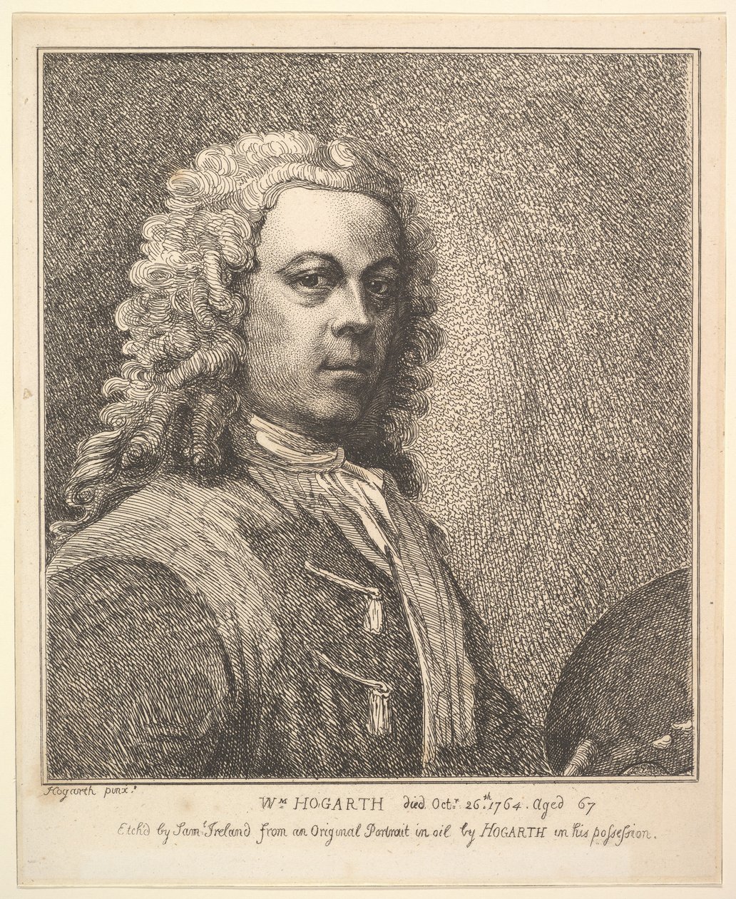 William Hogarth, zelfportret door Samuel Ireland