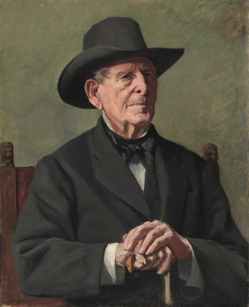 Portret van een "Oude Zeekapitein" door Samuel Isham