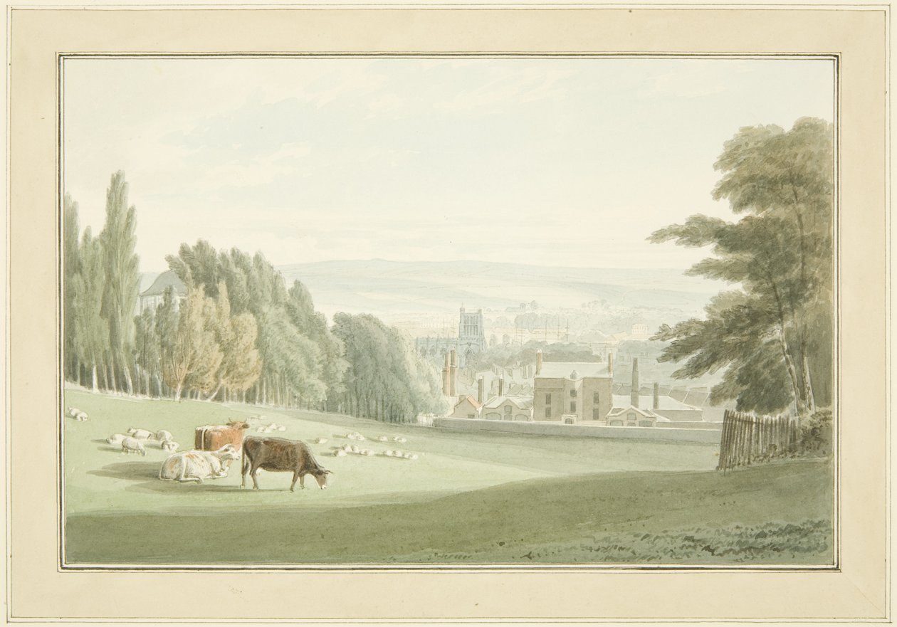 Bristol vanaf beneden het Royal Fort, Tyndall