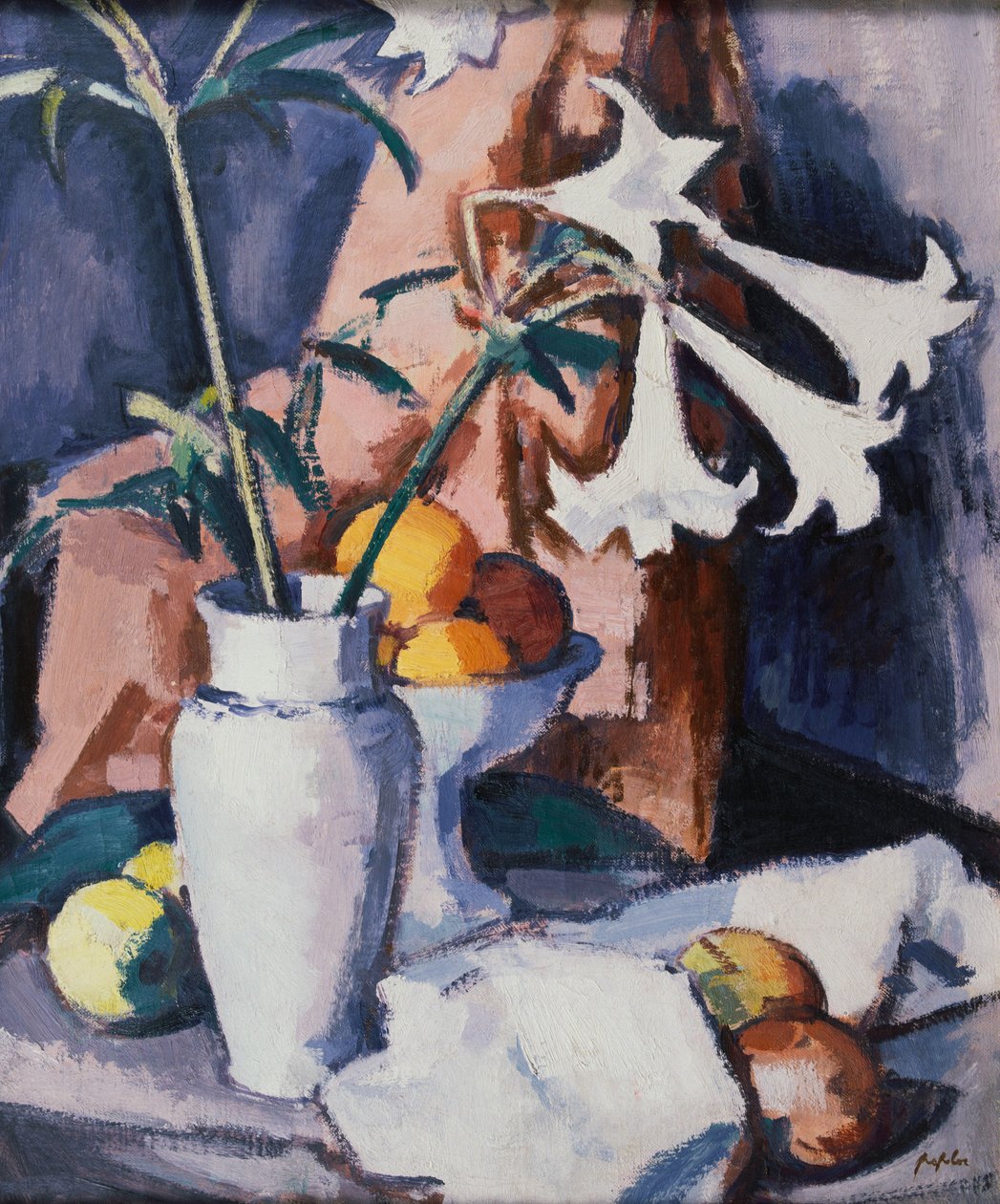 Madonnalelies, ca. 1926 door Samuel John Peploe
